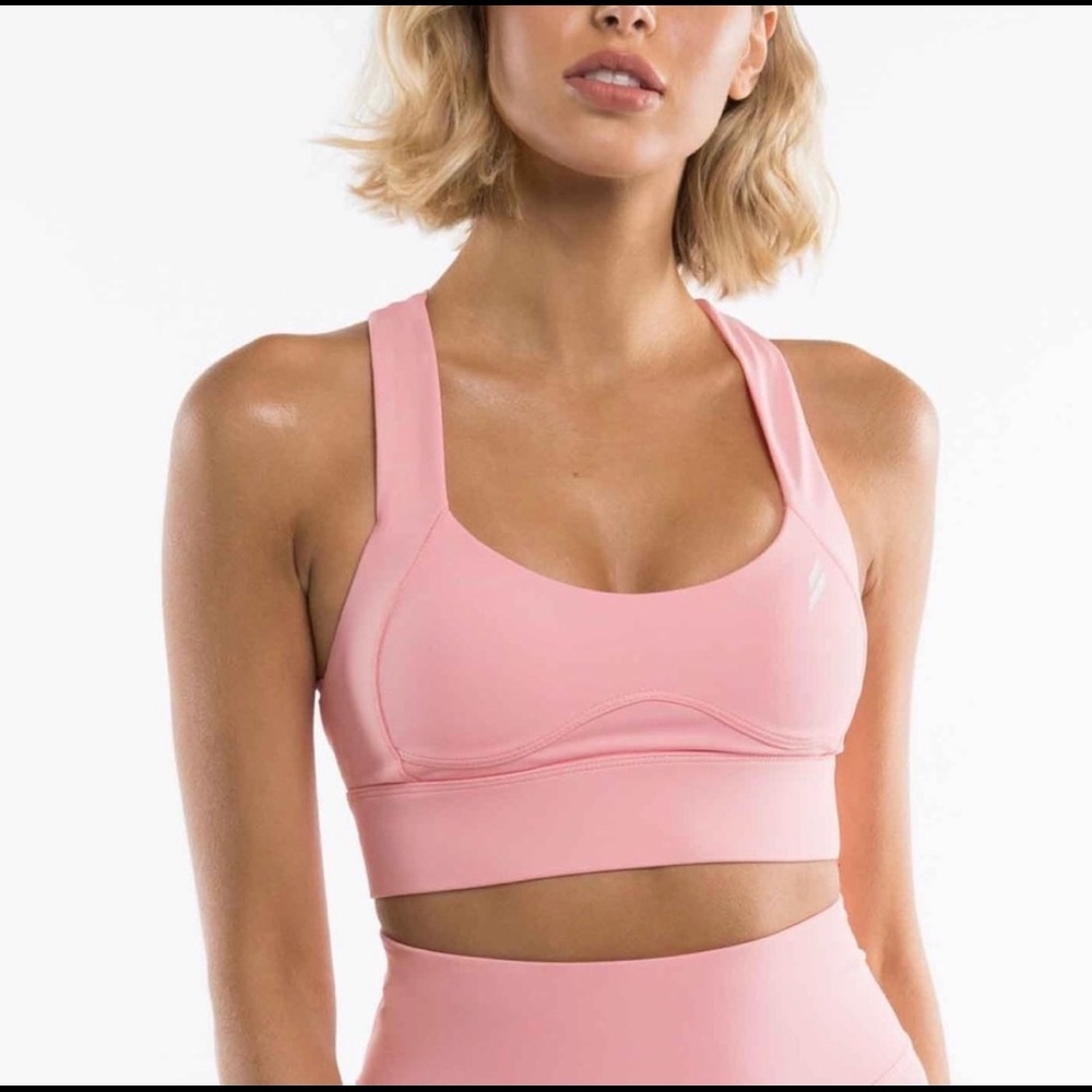 DoYouEven Excel Crop Sports Bra in Pastel pink NEW NWT Medium